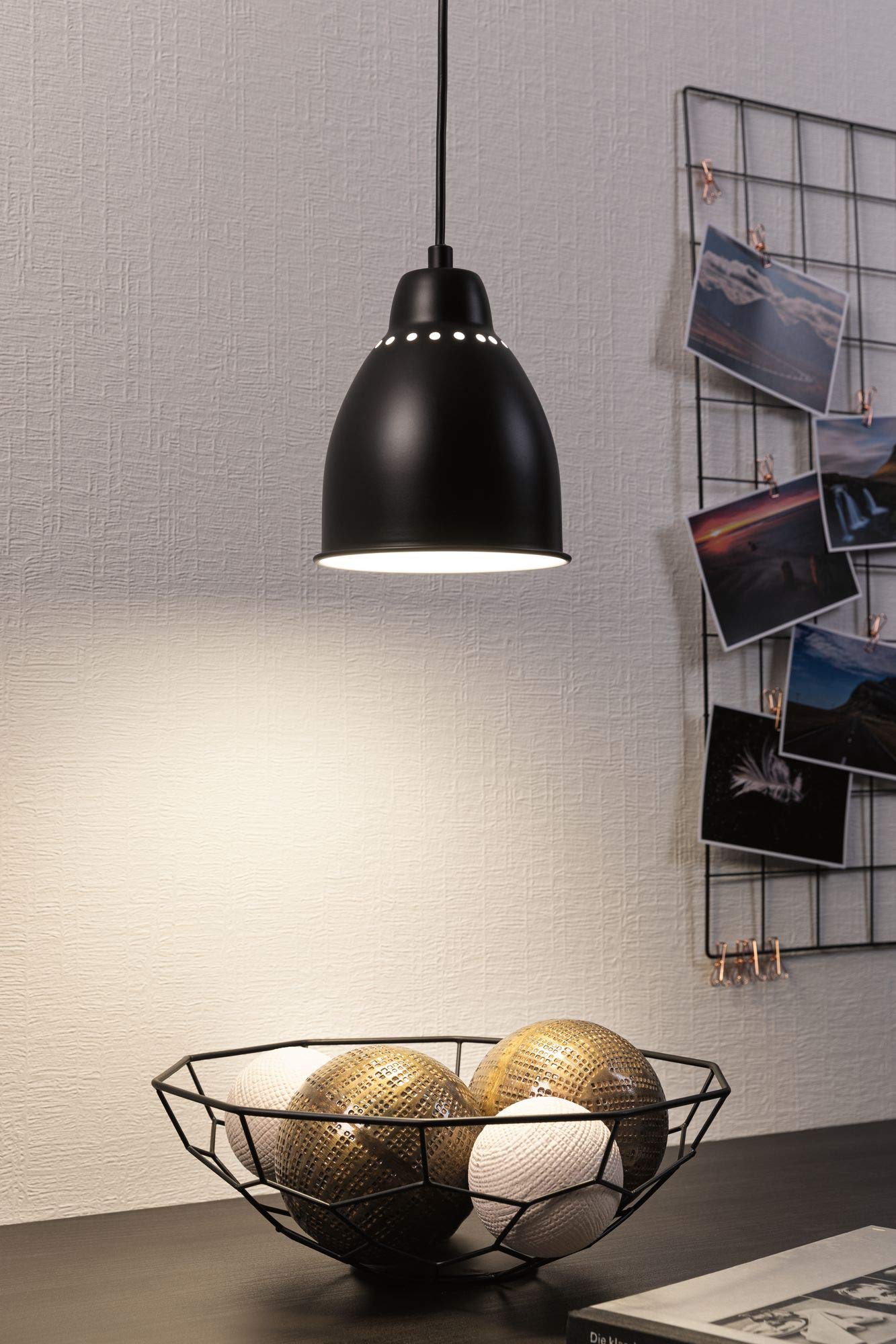 Paulmann Neordic Hilla 79763 Pendelleuchte schwarz E27