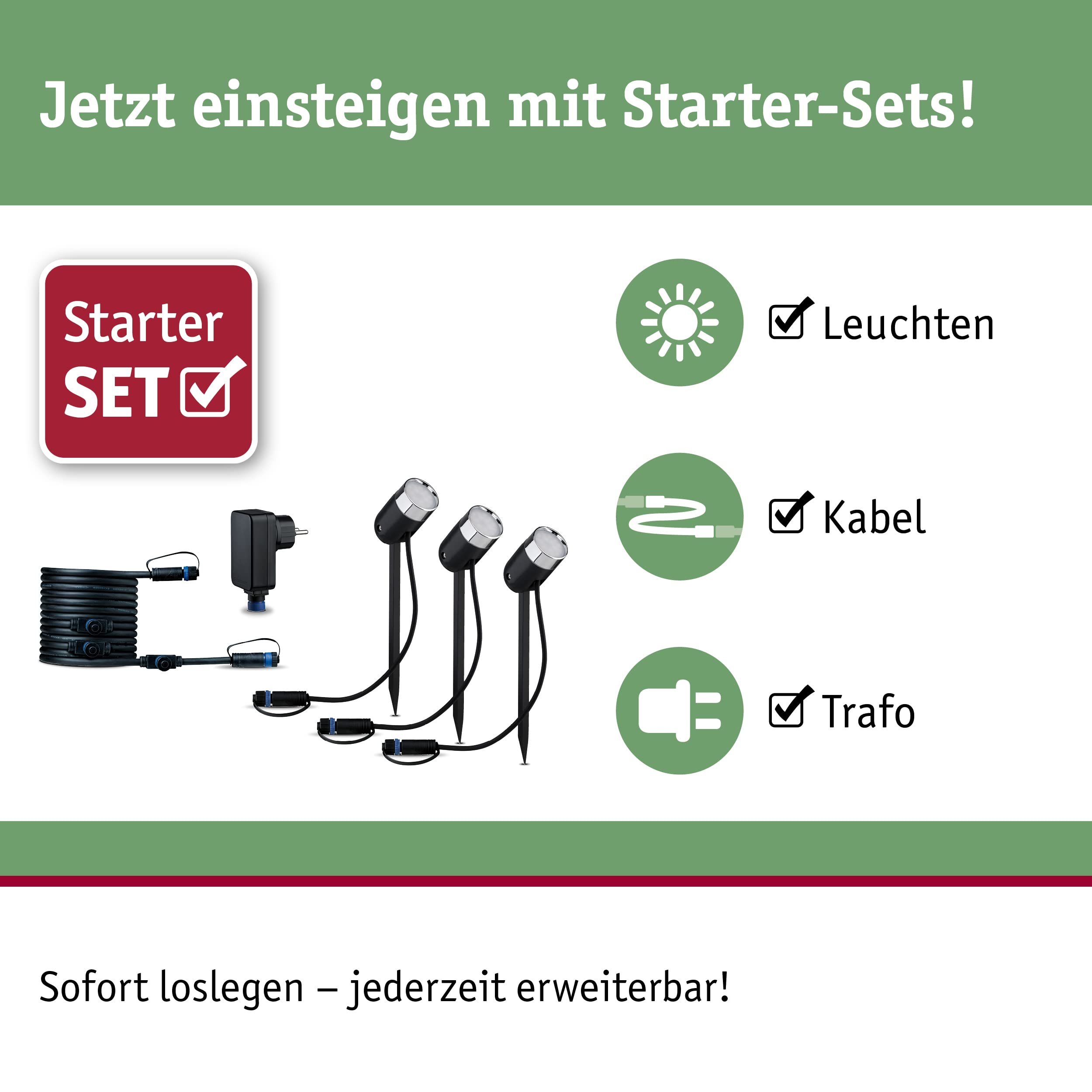 Paulmann Plug & Shine Pike Zigbee Spot Starterset 3er RGBW