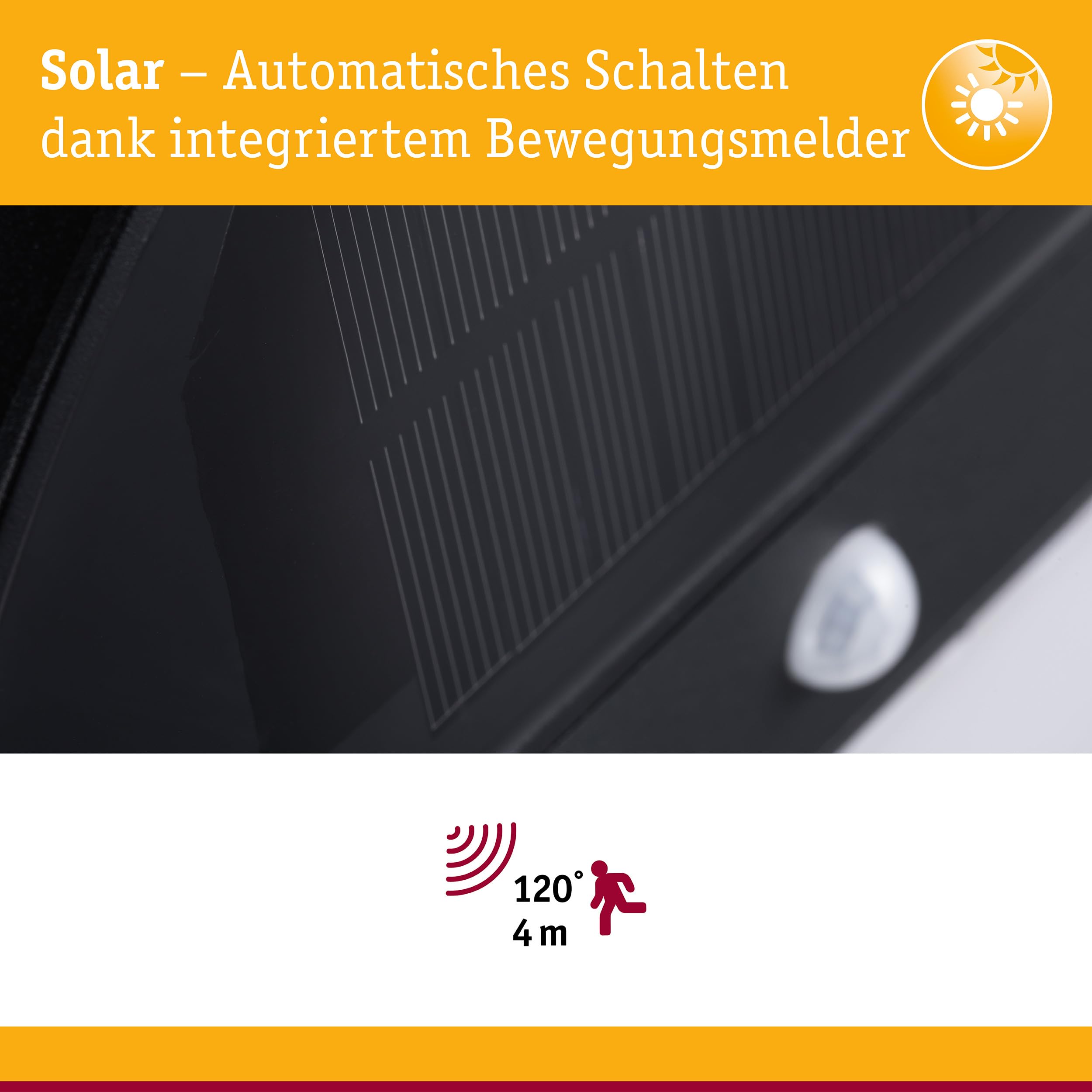 Paulmann Elois 94264 Solar-Wandleuchte anthrazit rund