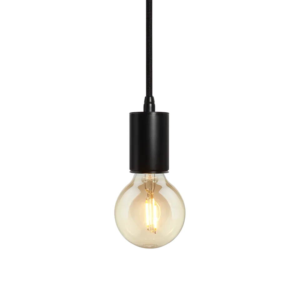 Bruck Gents E26 Pendelleuchte schwarzes Kabel