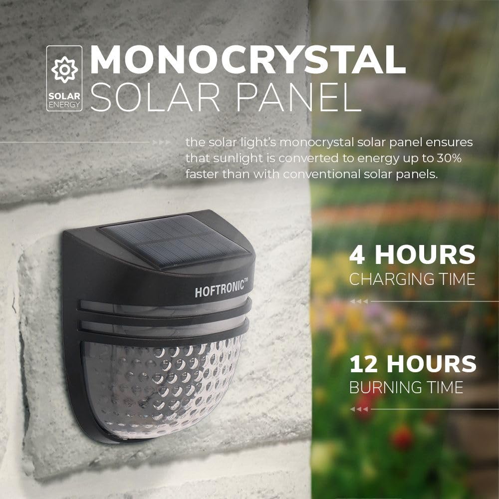 Hoftronic Tropo Solar-Wandleuchten 4er warmweiß