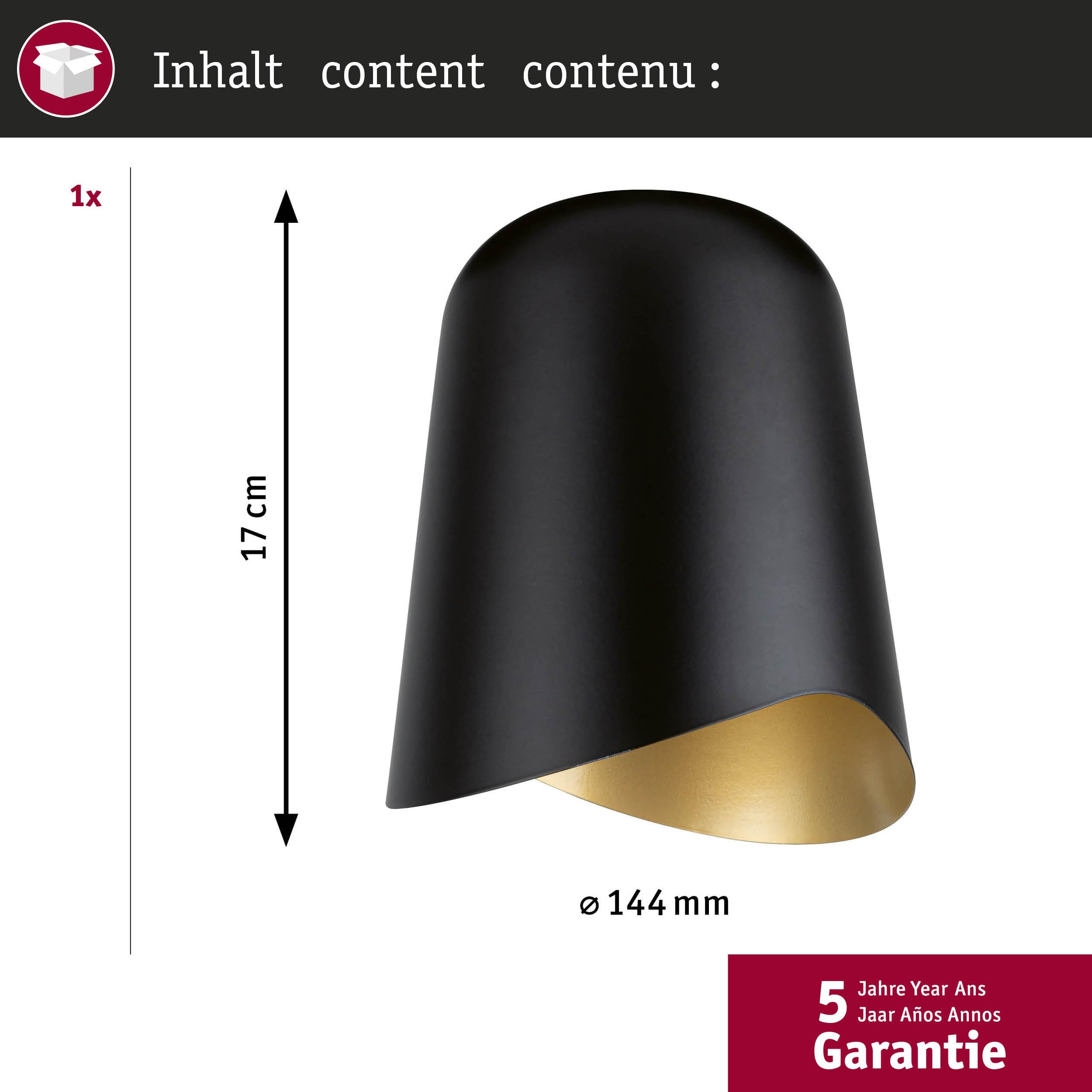 Paulmann URail Alvaro 95604 Schirm Schwarz Gold 144mm