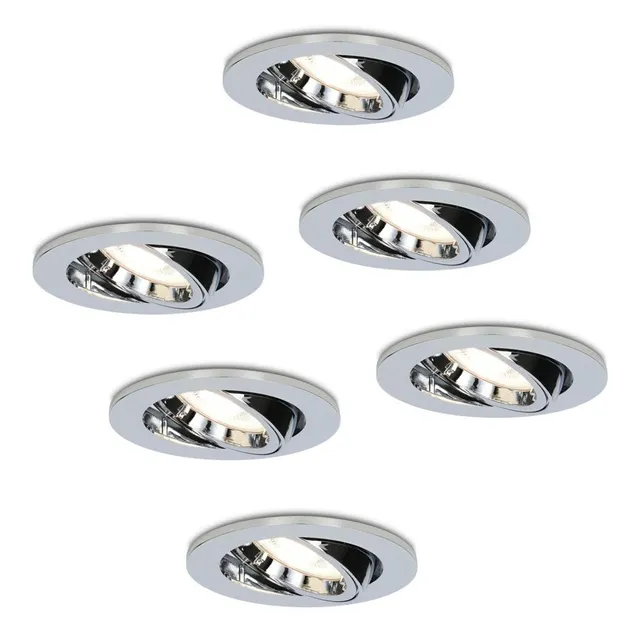 Hoftronic Maya LED Einbaustrahler 6er Set 4000K schwenkbar