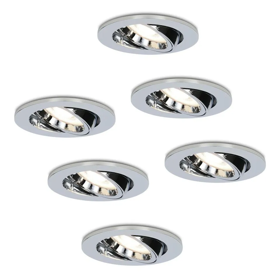 Hoftronic Maya LED Einbaustrahler 6er Set 4000K schwenkbar