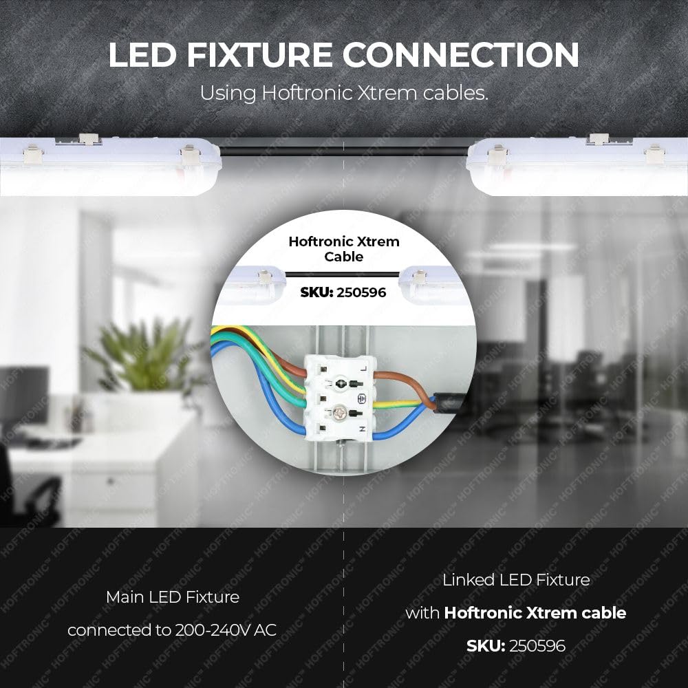 Hoftronic LED Feuchtraumleuchte 150cm 10er 6000K IP65