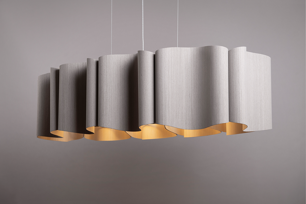 Bruck Paulina Oval Pendelleuchte Holz lackiert