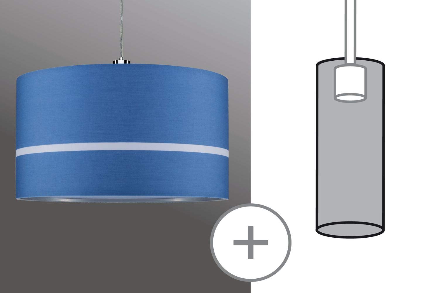 Paulmann URail Tessa Lampenschirm blau Stoff max. 50W
