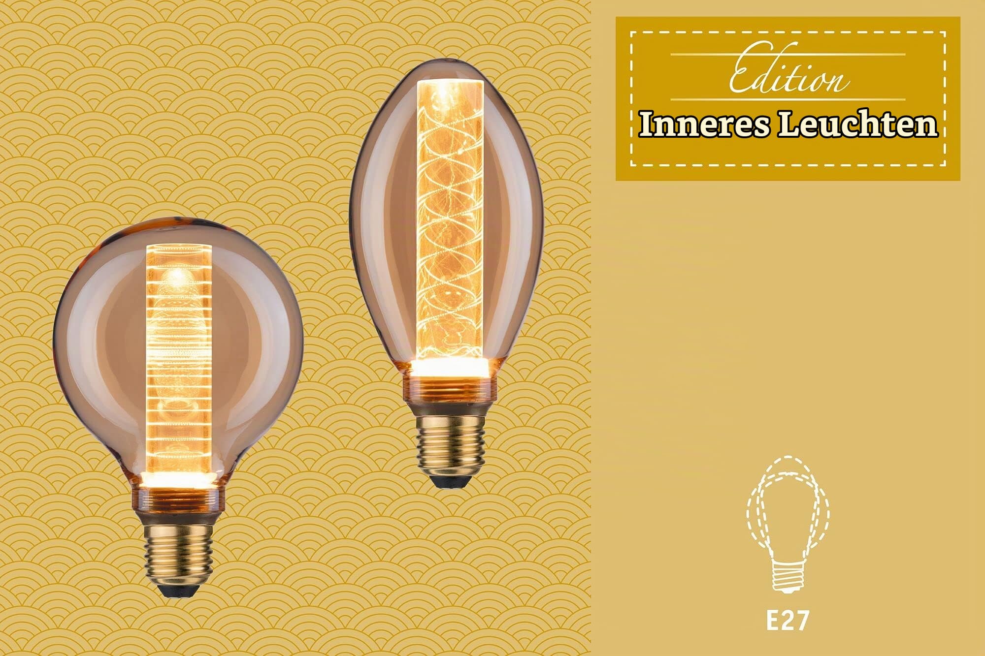 Paulmann 28886 Inner Glow LED Lampe E27 Kolben Rauchglas 1800K