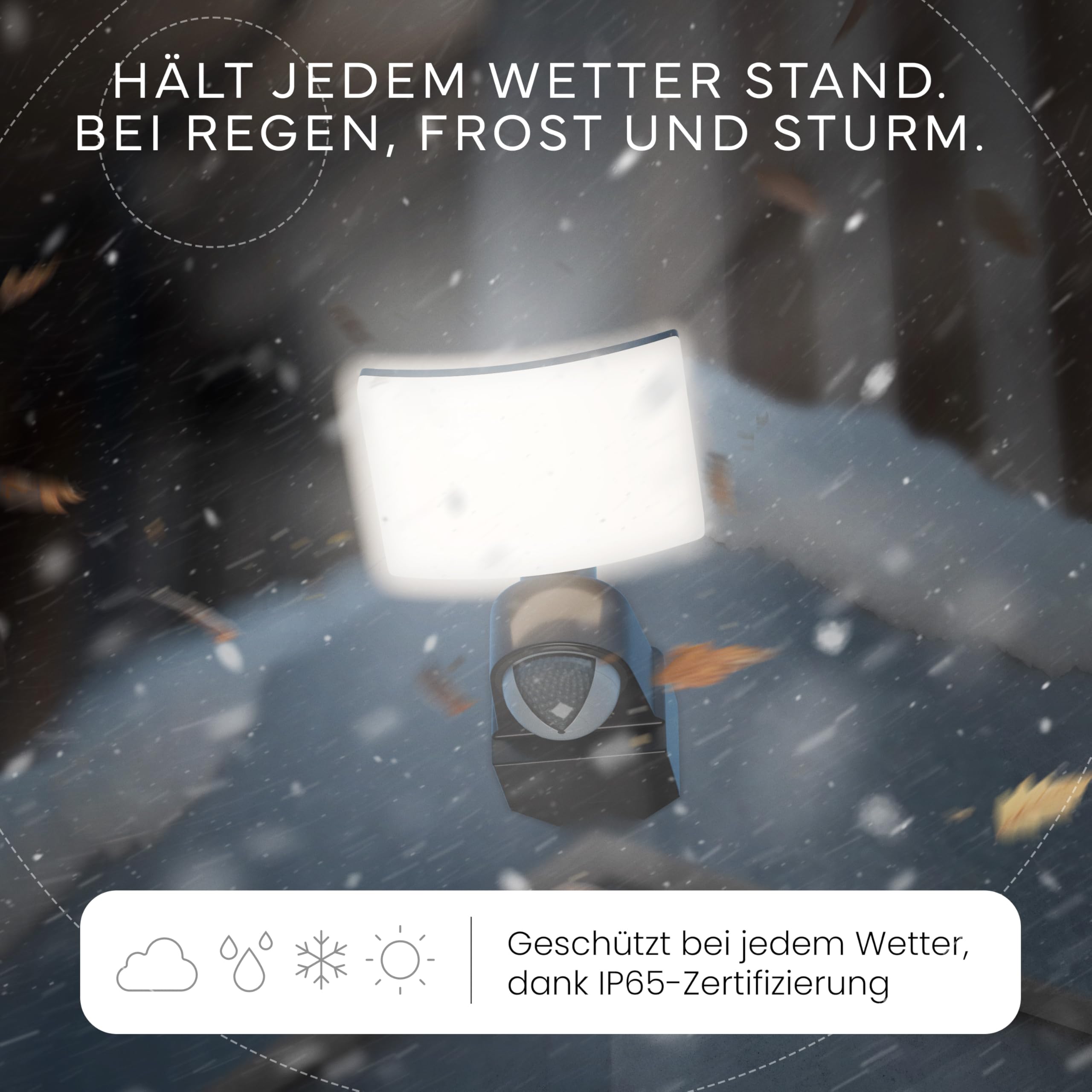 MATO Lumax LED-Strahler 30W mit Bewegungsmelder anthrazit