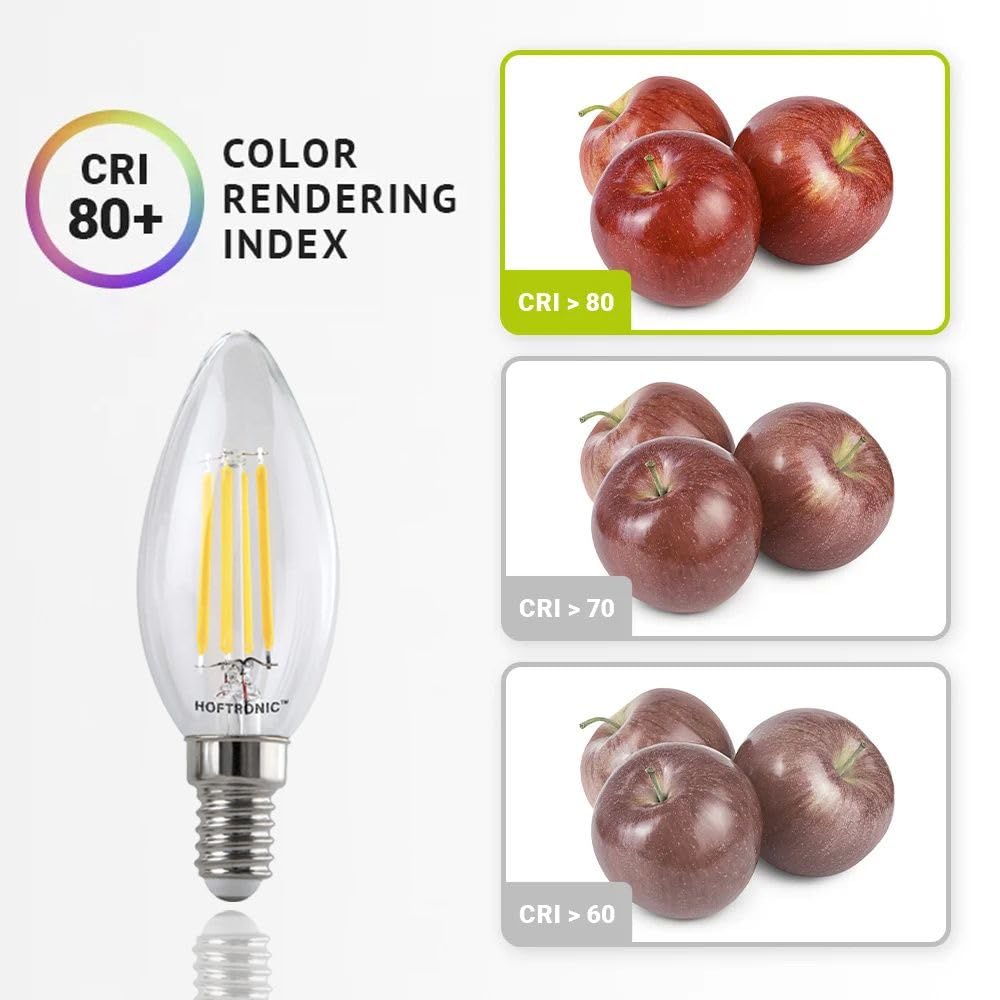 Hoftronic E14 LED Kerze C37 10er 2700K 470lm