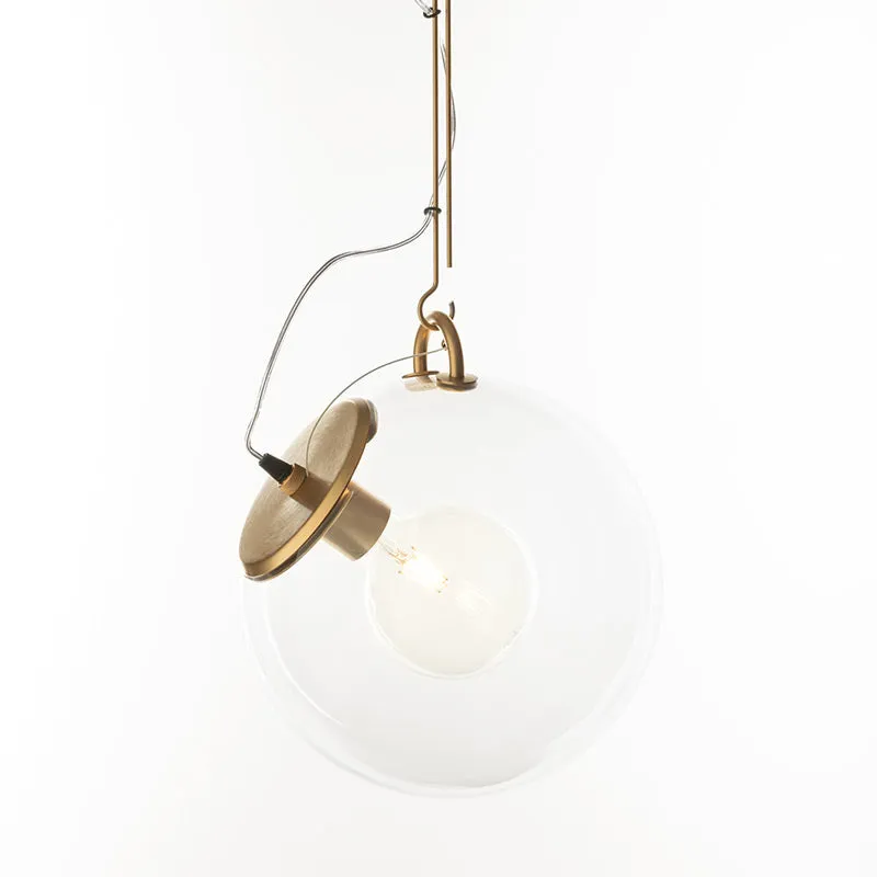 Artemide Miconos Pendelleuchte Suspension Satin Brass Glas