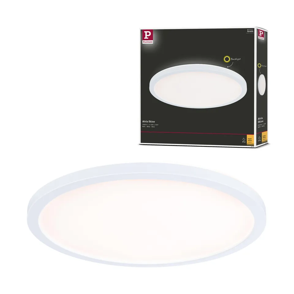 Paulmann Atria Shine 71153 LED Panel rund 293mm weiß warmweiß