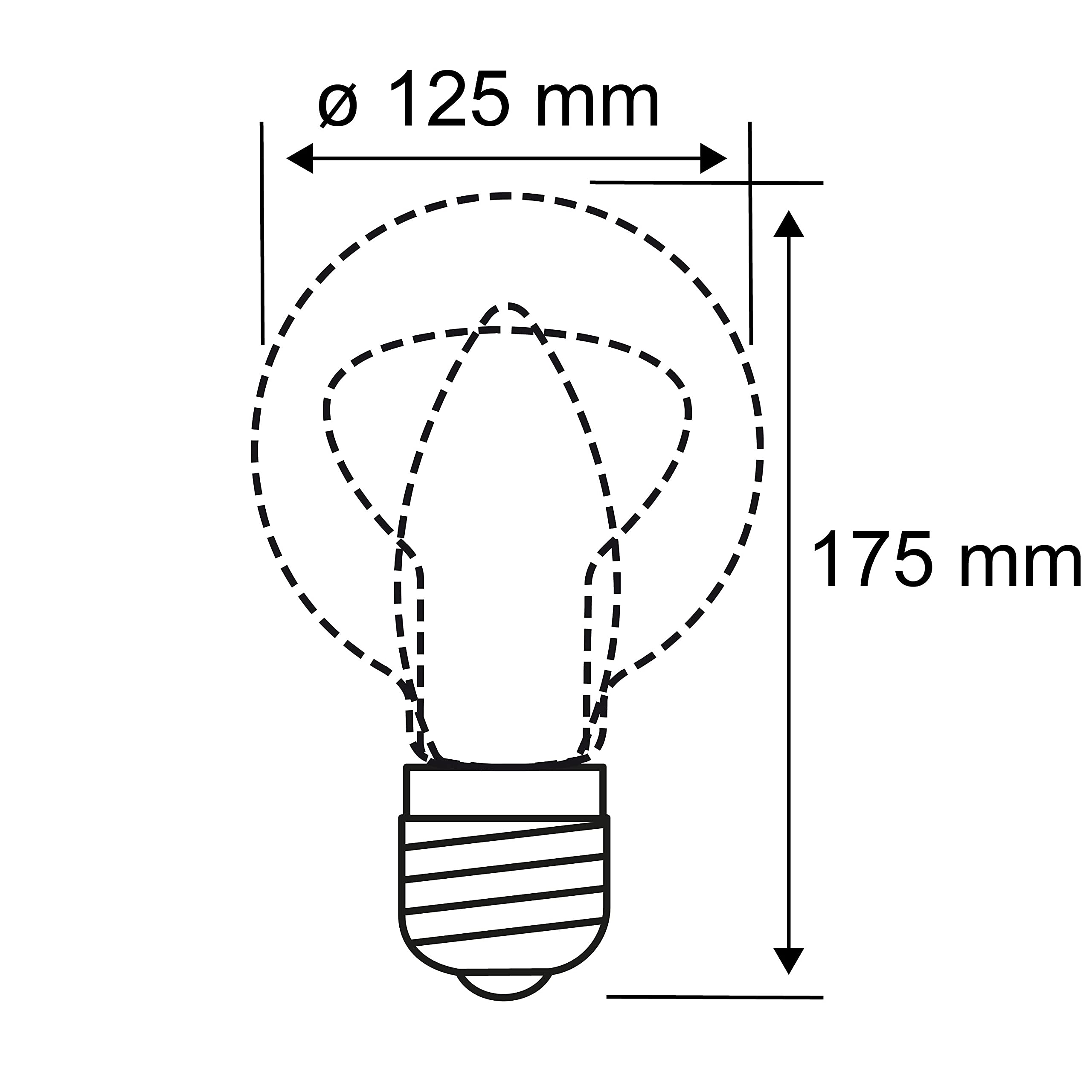 Paulmann 28379 LED Globe E27 2,5W Gold 1700K Ø125mm
