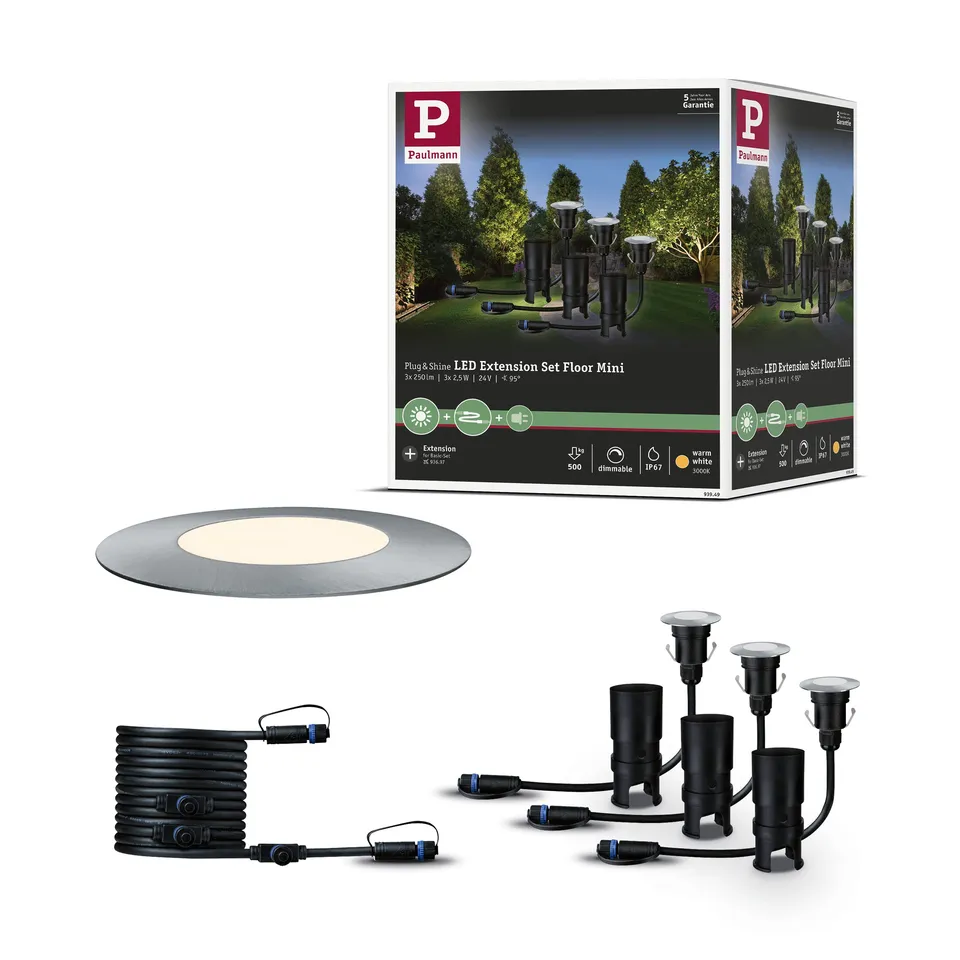 Paulmann Plug & Shine Floor Mini Bodenspot 3er-Set IP67