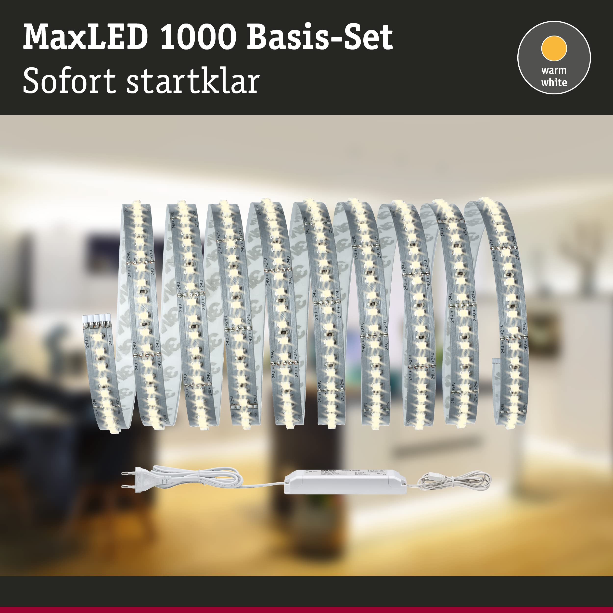 Paulmann MaxLED 705.88 LED-Streifen Komplettset silber erweiterbar