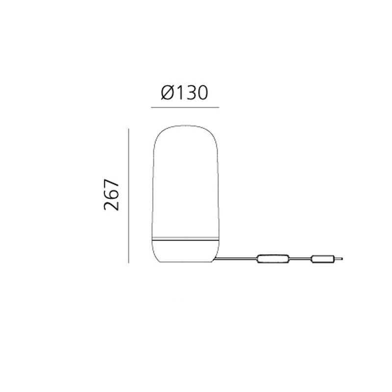Artemide Gople Plug Tischleuchte E14 Kunststoff