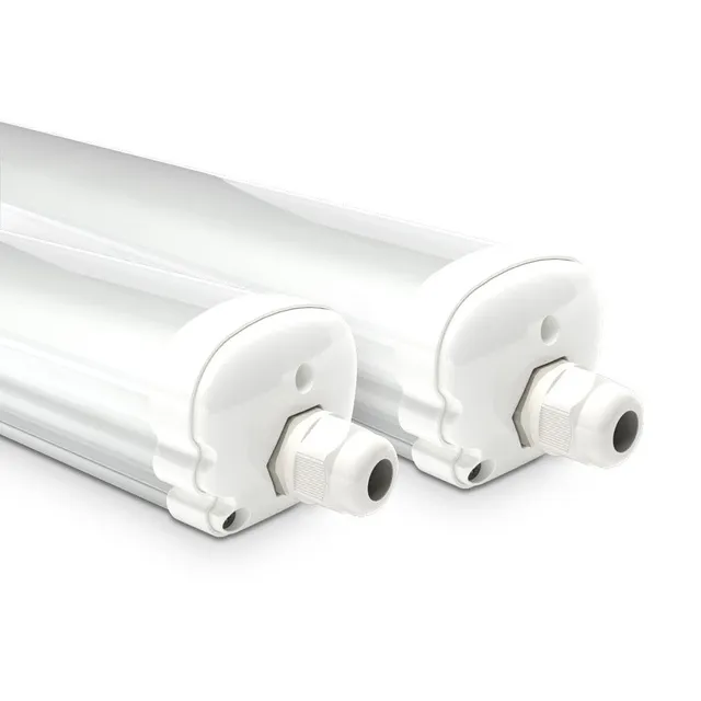 Hoftronic Feuchtraumleuchte 150cm 48W 2er Set neutralweiß