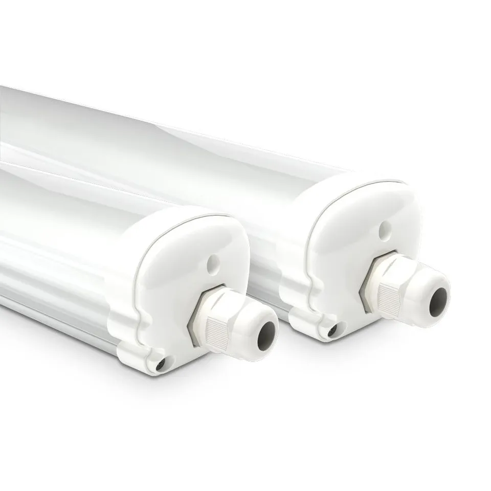 Hoftronic Feuchtraumleuchte 150cm 48W 2er Set neutralweiß