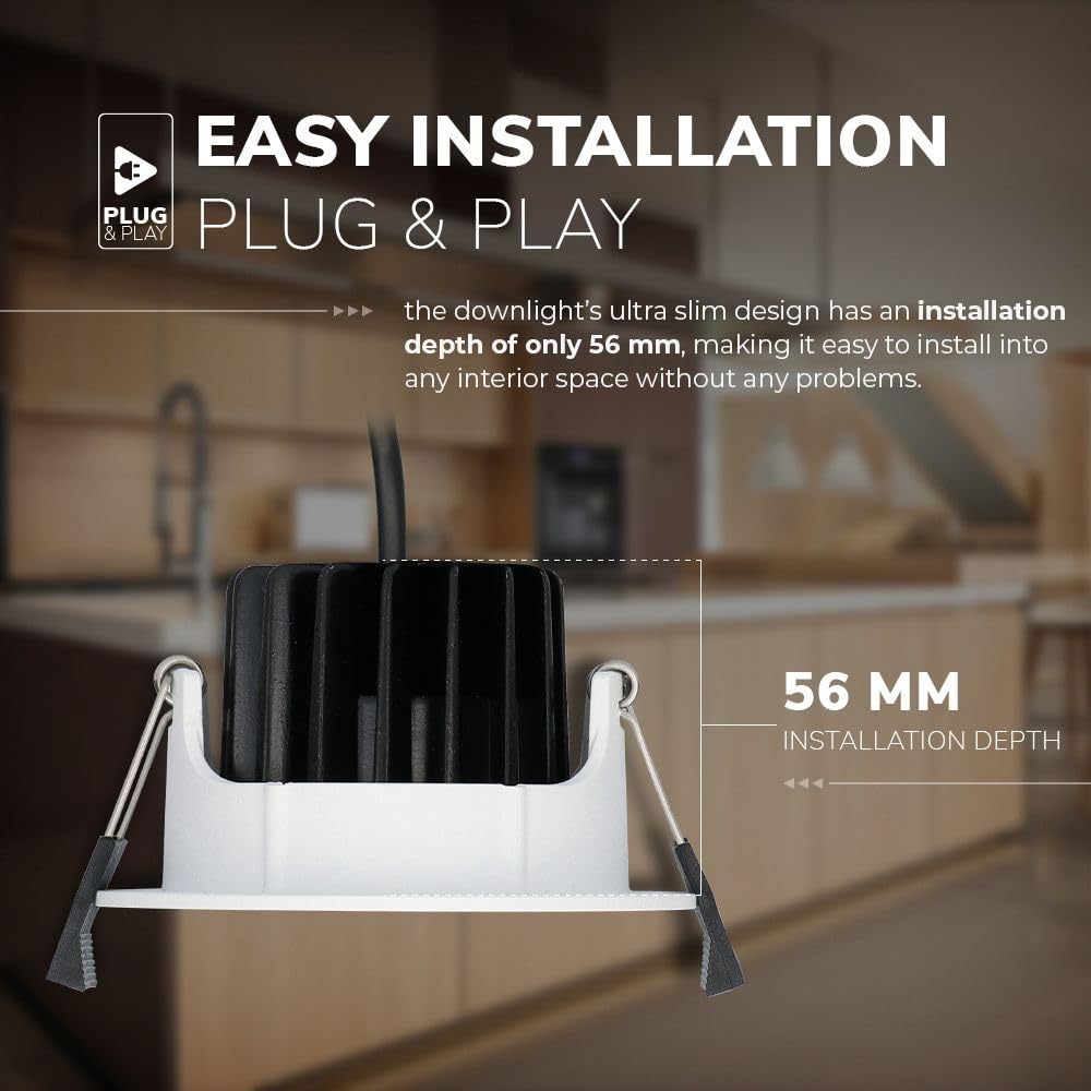 Hoftronic Einbaustrahler Weiß IP44 2700K 3er Set