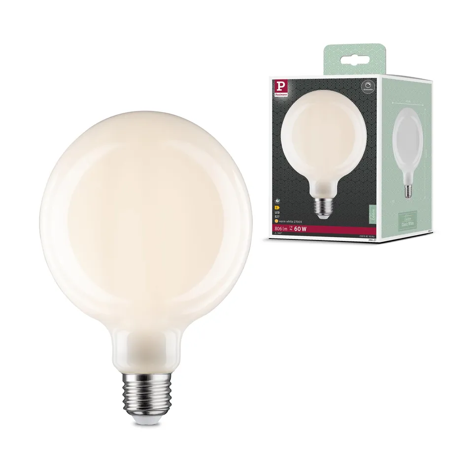Paulmann 28627 LED Filament G125 E27 7W Opal Warmweiß