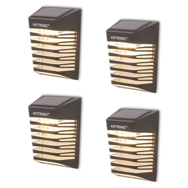 Hoftronic Dono Solar Wandleuchte 4er Set Warmweiß