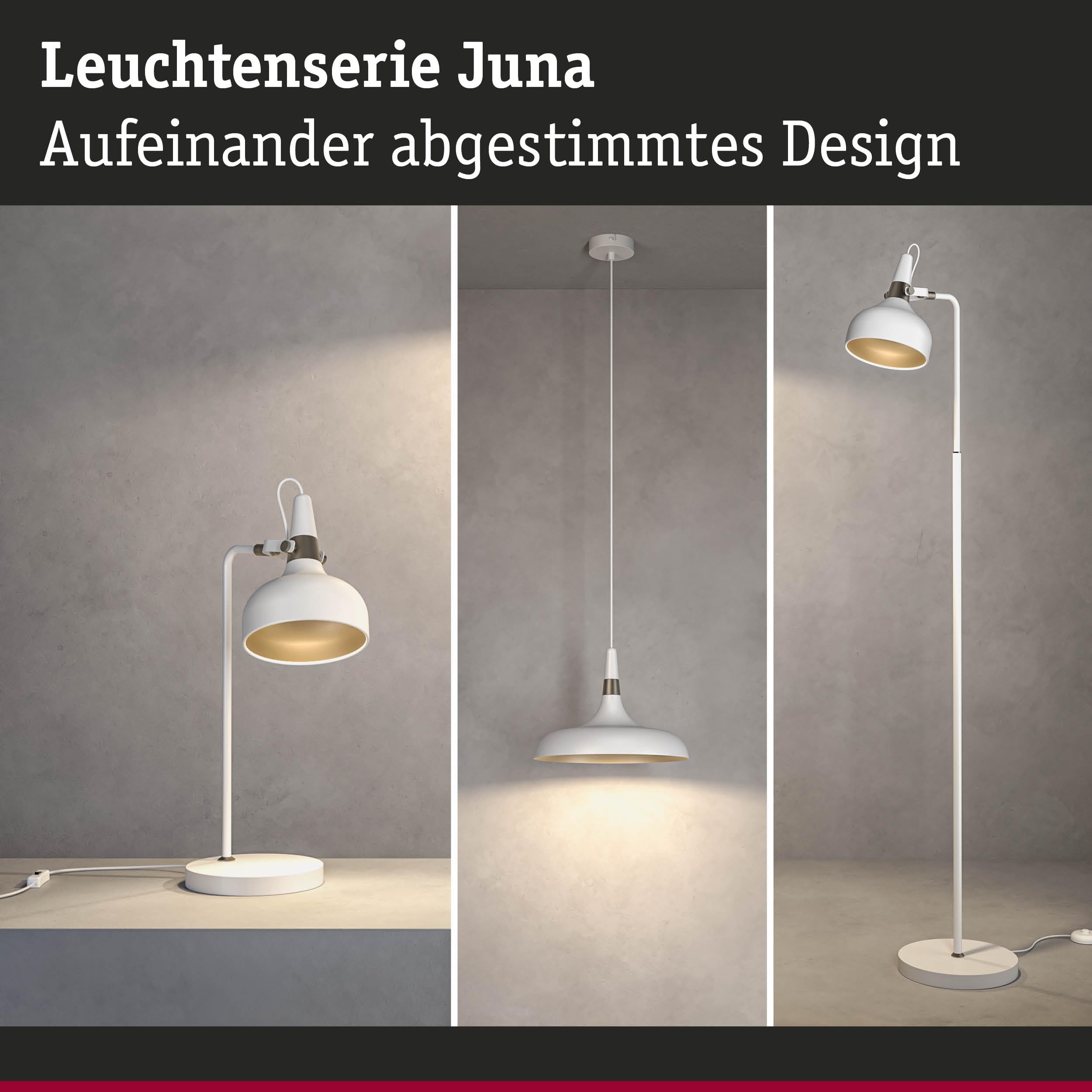 Paulmann Juna 78484 Pendelleuchte E27 Weiß matt dimmbar Metall