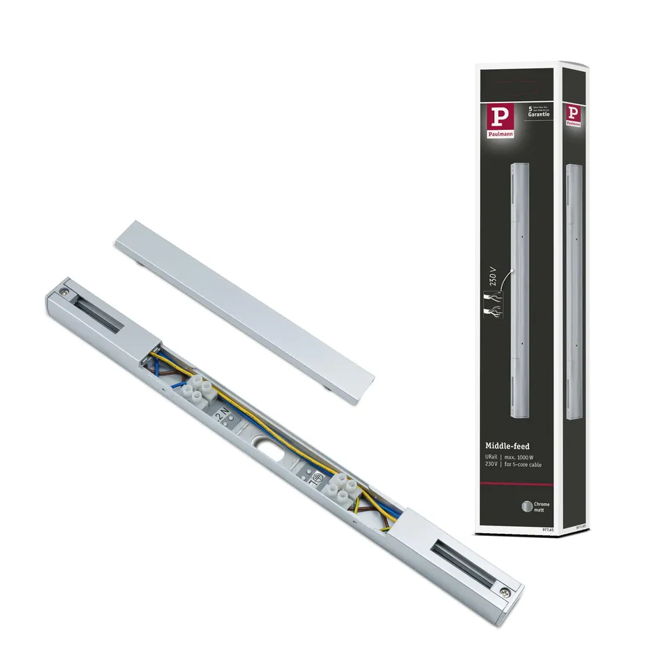 Paulmann URail Einspeisung Mitte 97765 Chrom matt