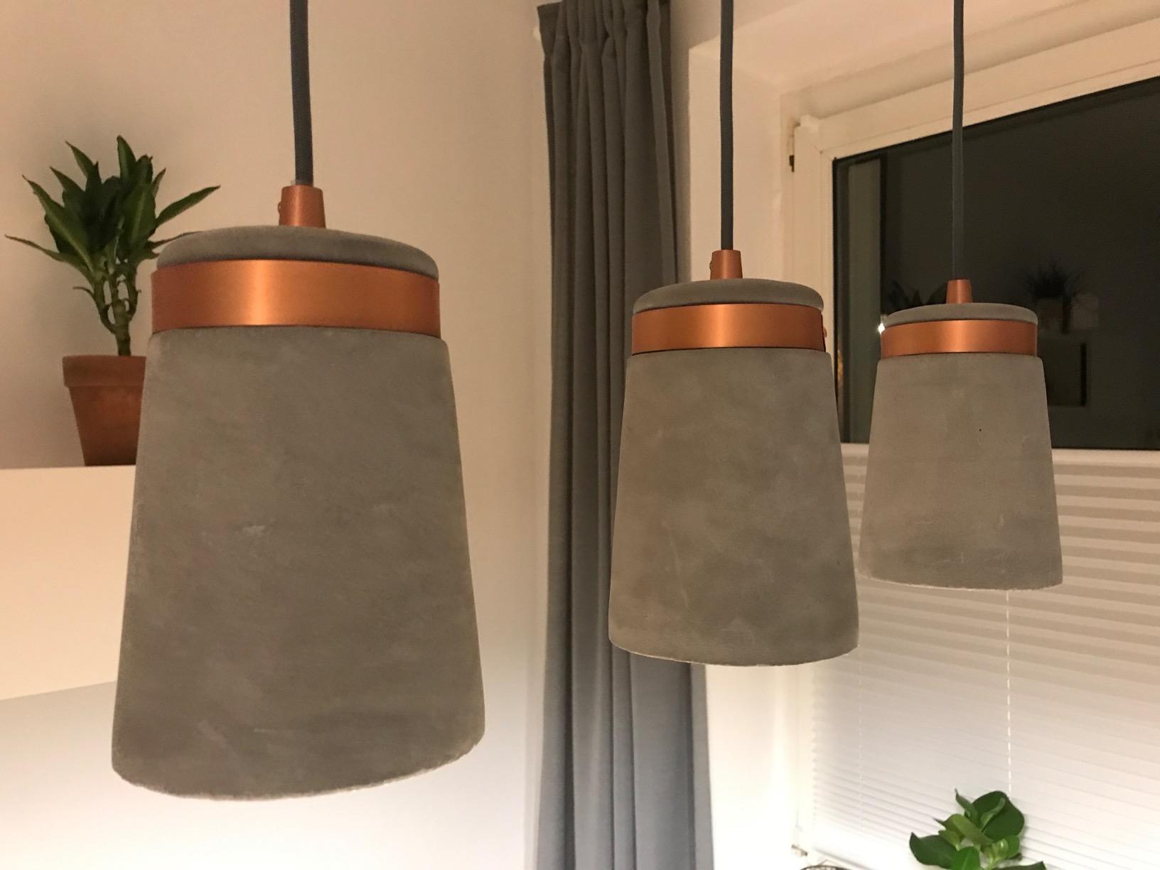Paulmann Neordic Stig 3er-Pendel E27 Beton Kupfer