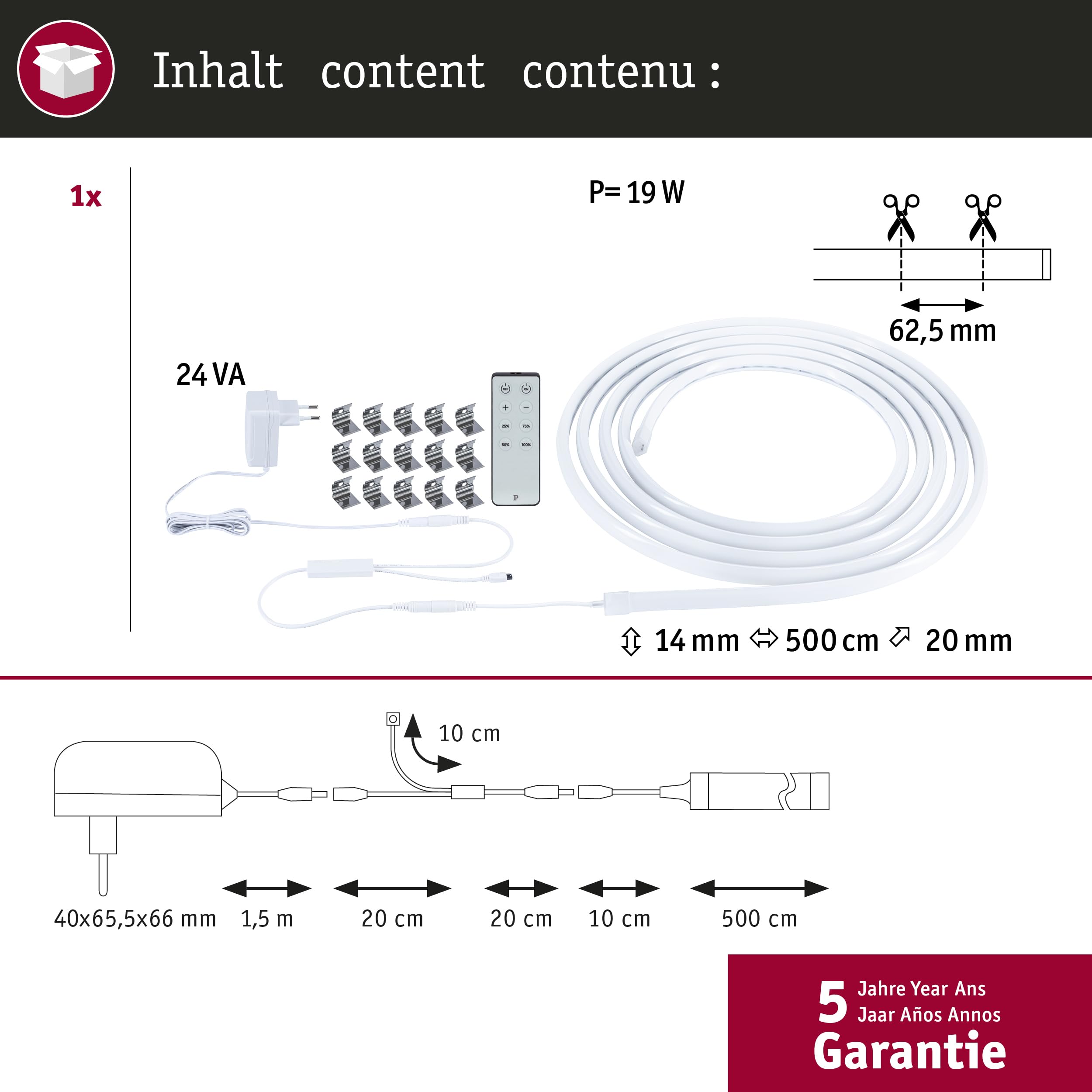 Paulmann SimpLED Delta LED-Strip 5m 3000K warmweiß