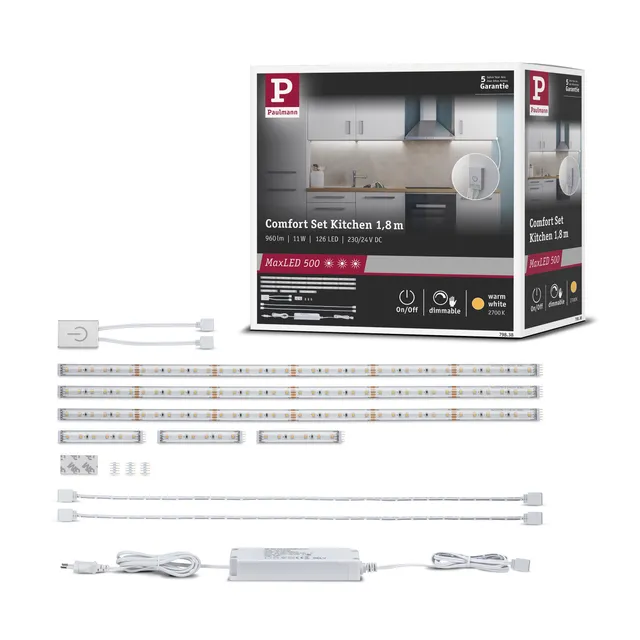 Paulmann MaxLED 500 79838 Küchen-Set 3x60cm warmweiß