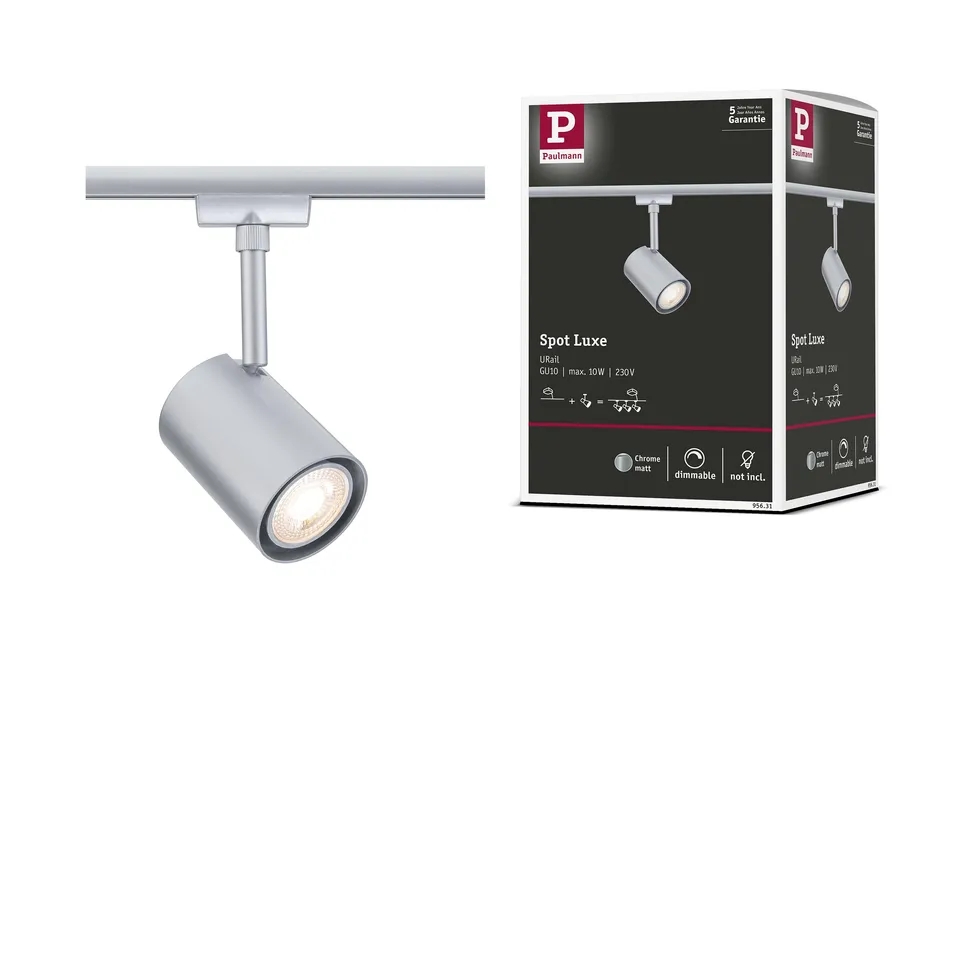 Paulmann URail Luxe Schienenspot Chrom matt GU10