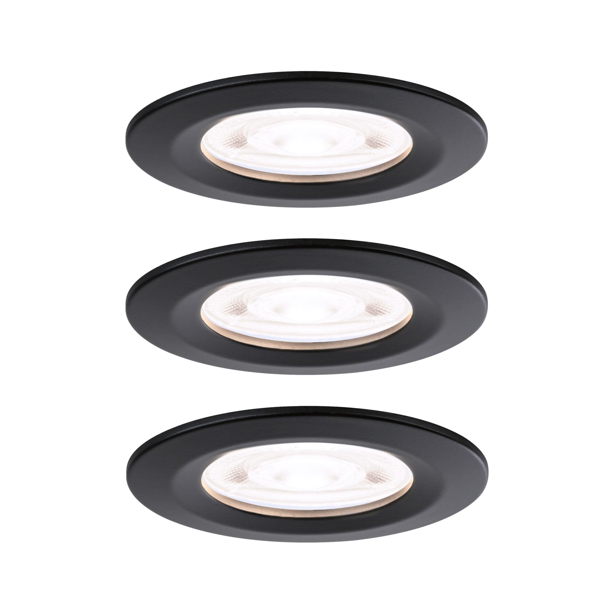 Paulmann Nova 92339 Einbauleuchten schwarz 3er-Set 4000K neutralweiß