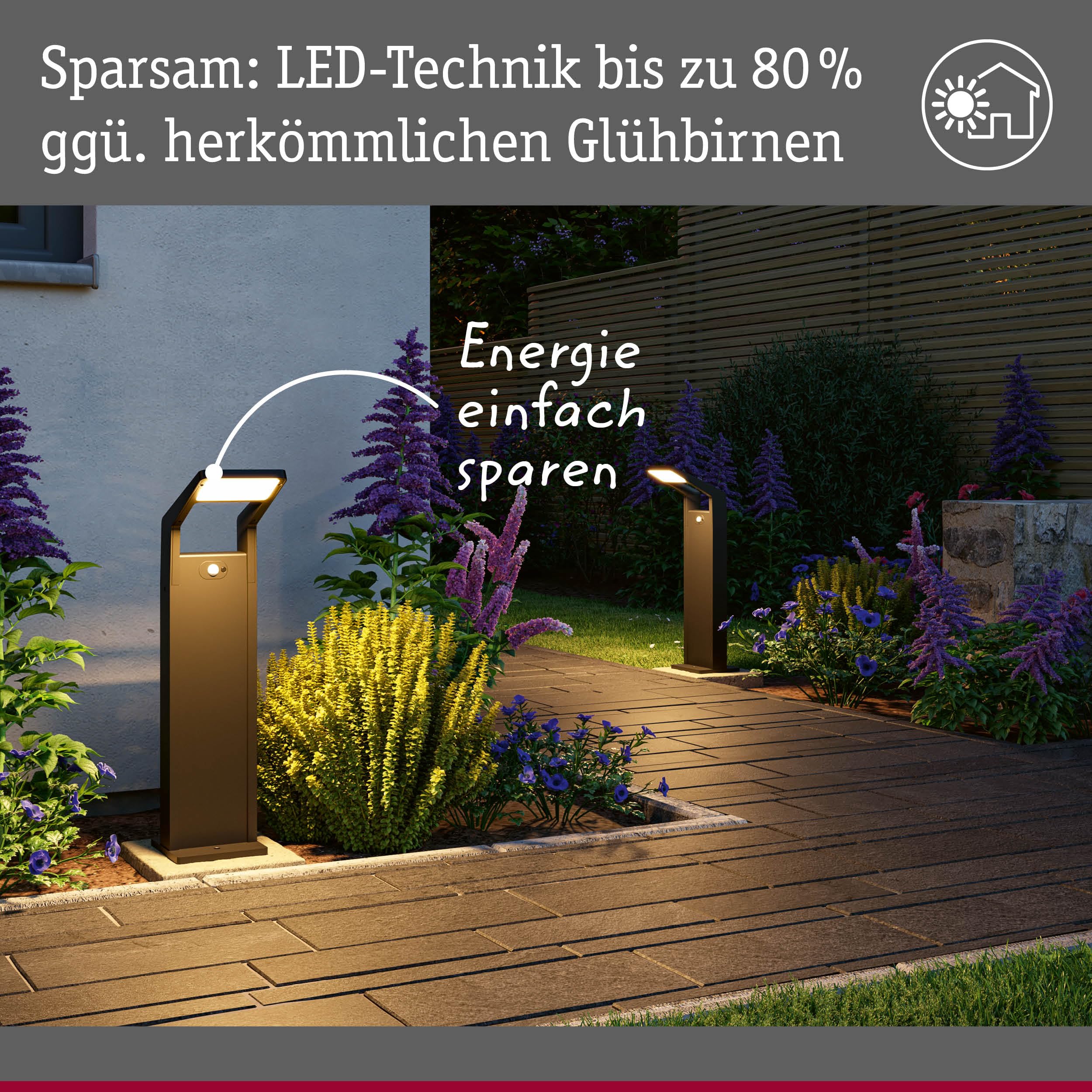 Paulmann Juntea 94860 Pollerleuchte Anthrazit IP44