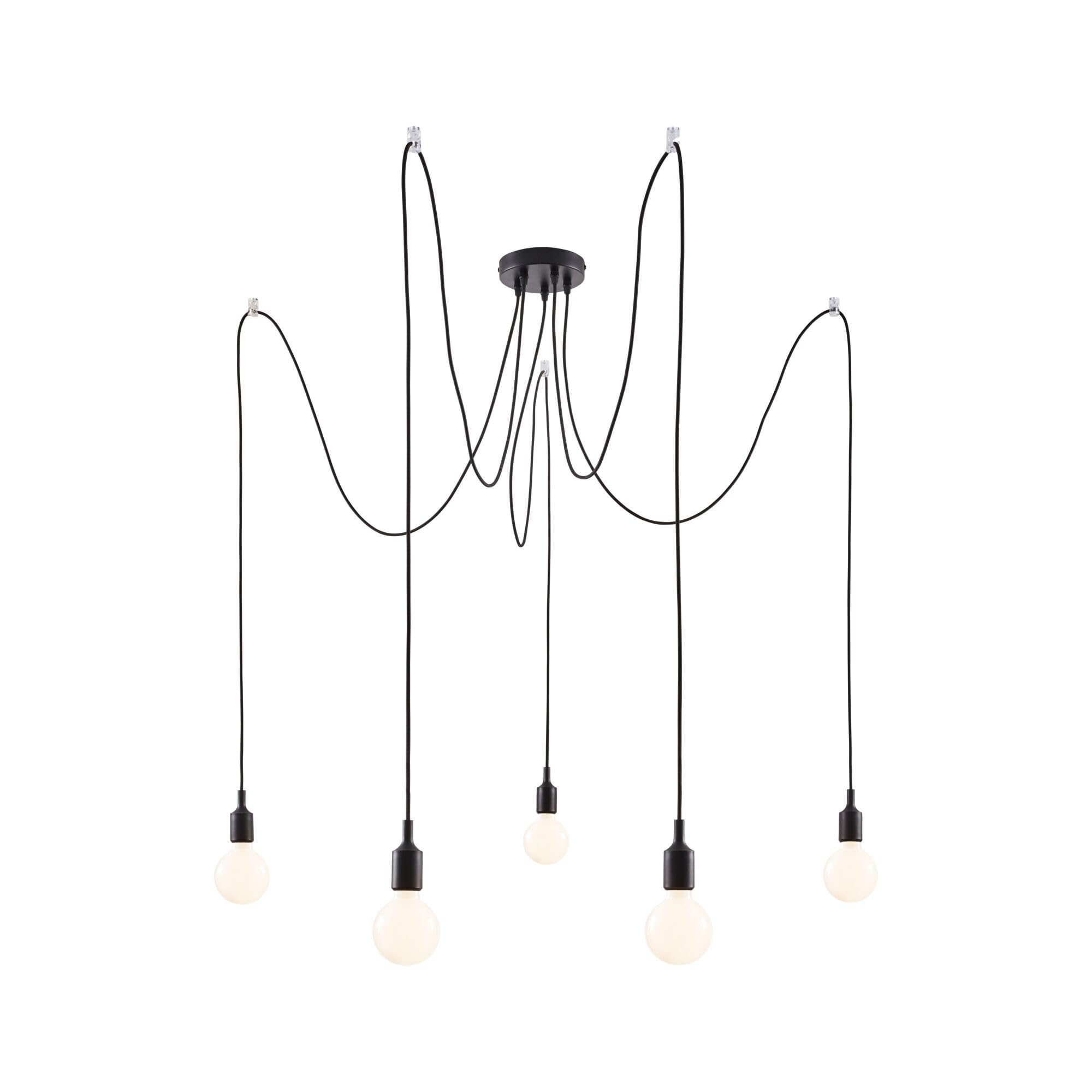 Paulmann Neordic Ketil 50389 Pendelleuchte schwarz 5-flammig E27