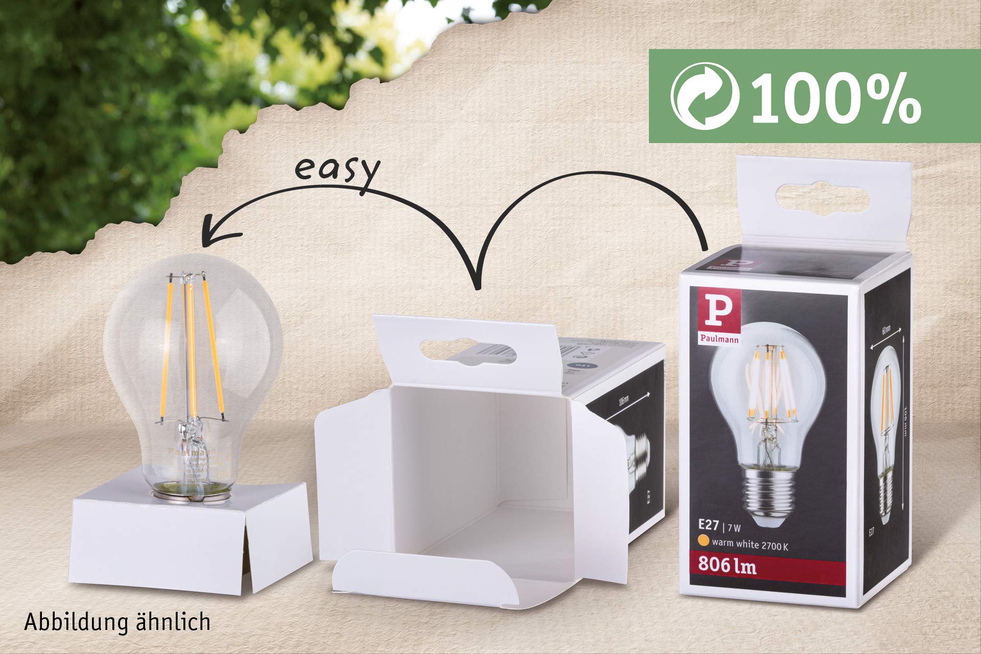 Paulmann 286.06 LED-Tropfen E14 smoke 2200K dimmbar