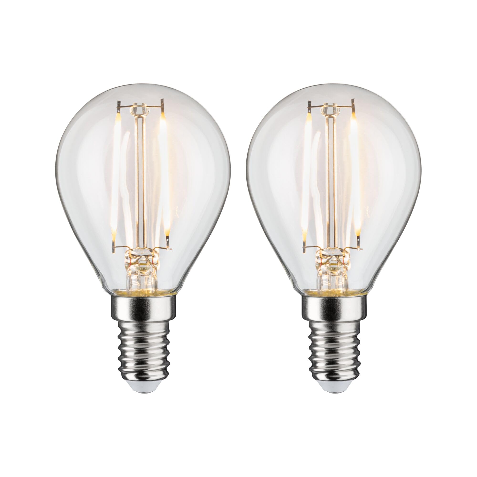 Paulmann LED Tropfen Filament E14 klar 2er-Set 2700K