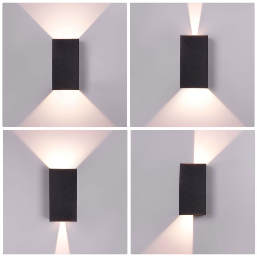 Hoftronic Miles XL LED Wandleuchte Außen Schwarz 3000K