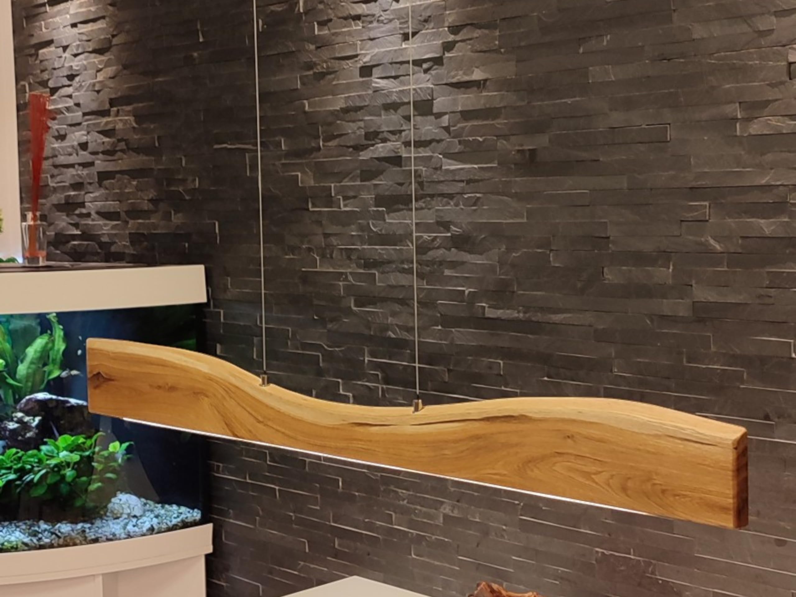 FRIESENLICHT Fona Hängeleuchte Eiche 120cm dimmbar