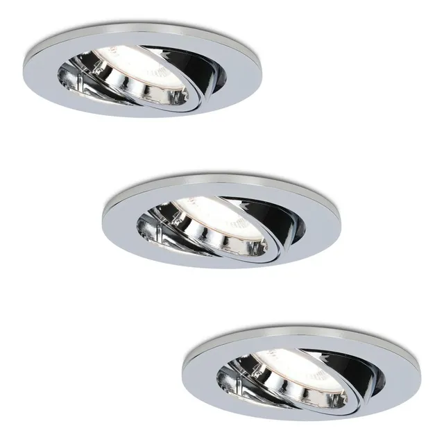 Hoftronic Maya Einbaustrahler 3er Set Weiß 6000K