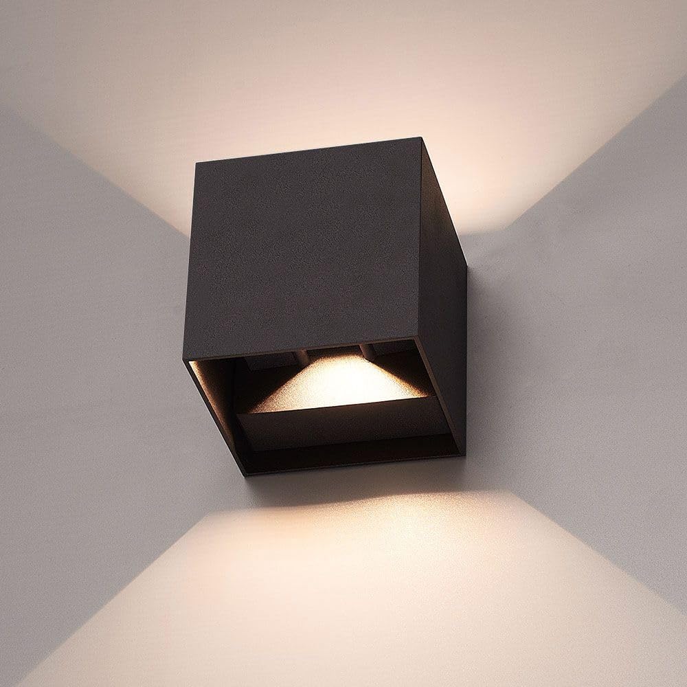 Hoftronic Kansas XL LED Wandleuchte schwarz IP65