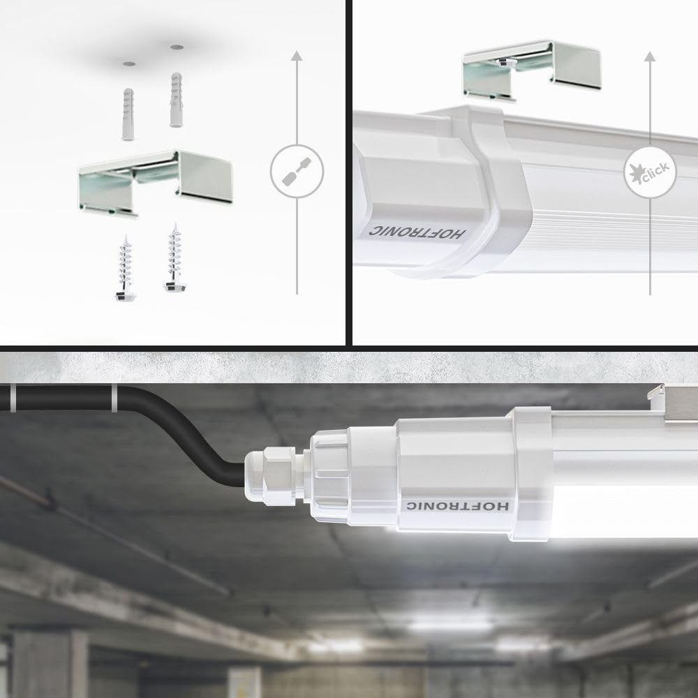 Hoftronic Q-Series Feuchtraumleuchte 120cm 36W 6500K 2er