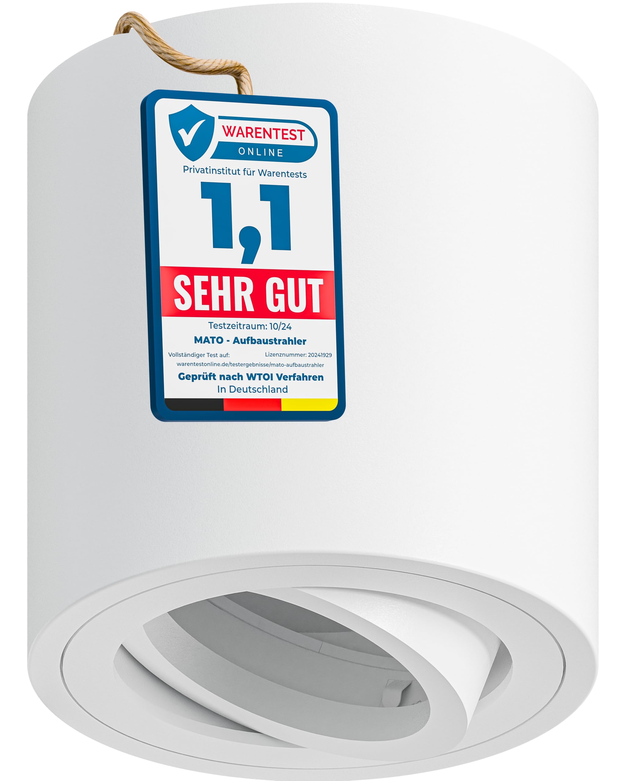 MATO Aufbauspot GU10 Strahler weiß 3er schwenkbar 80mm