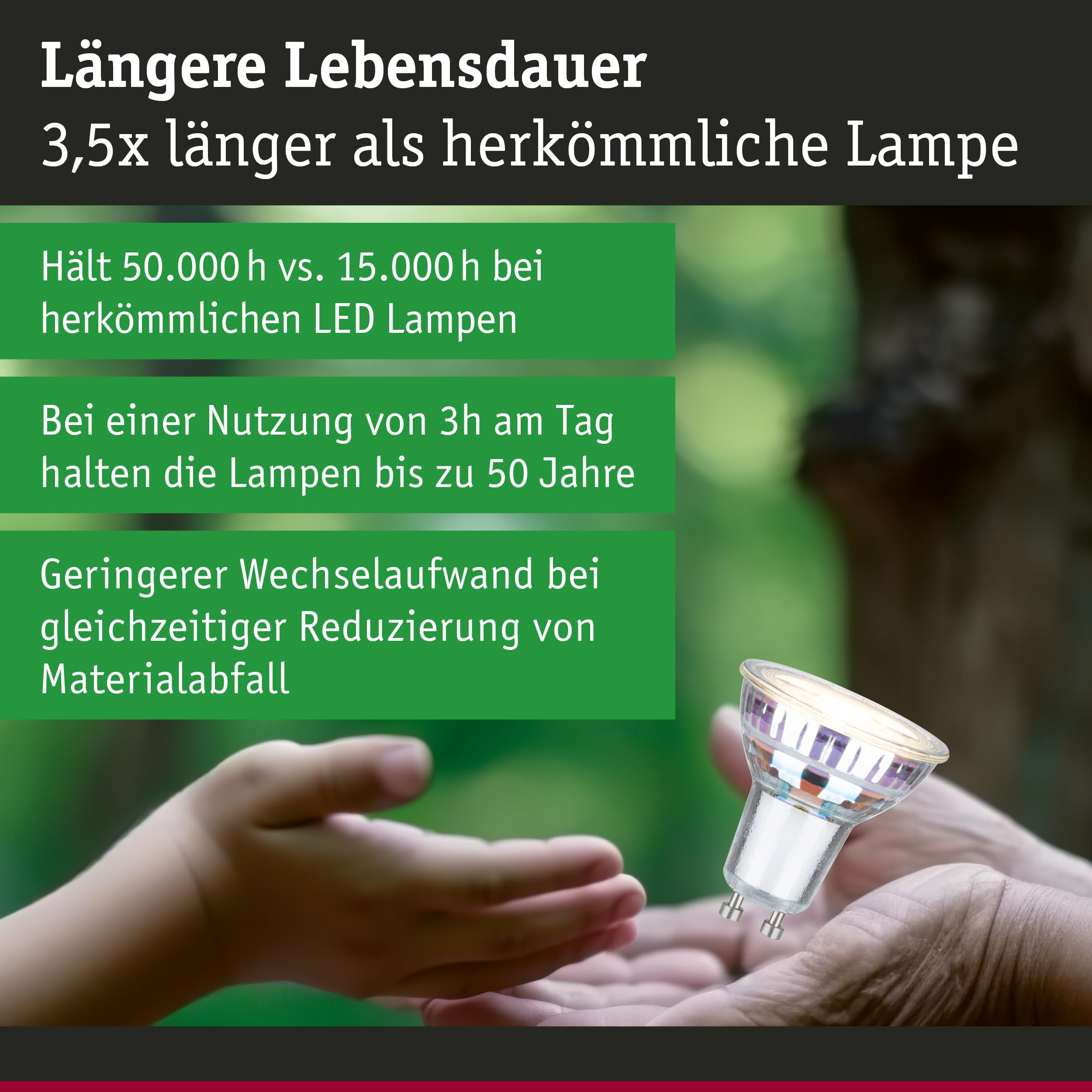 Paulmann 5283 Efficient-Line LED Reflektor GU10 5er warmweiß