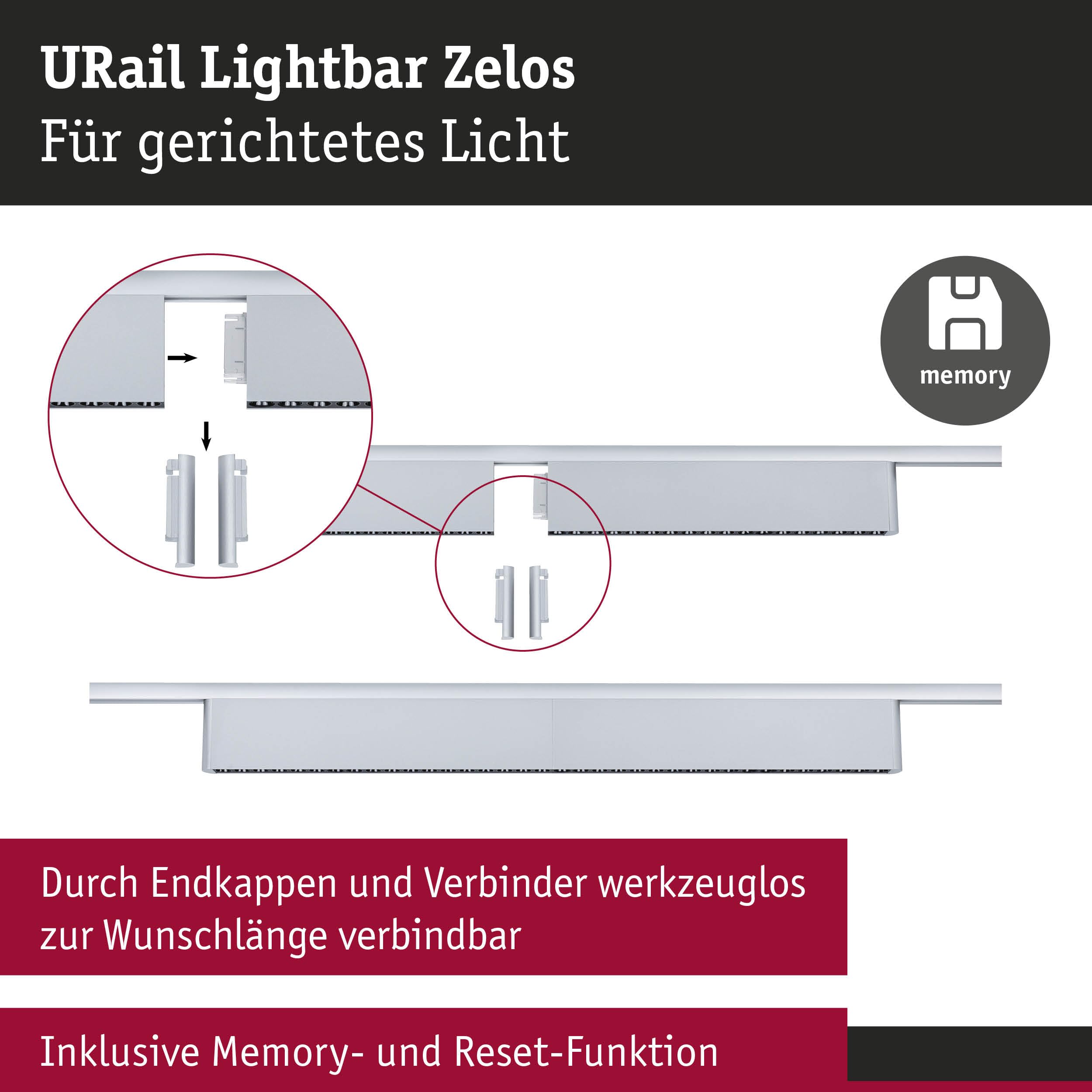 Paulmann URail Zelos 95718 Lightbar Chrom 4000K
