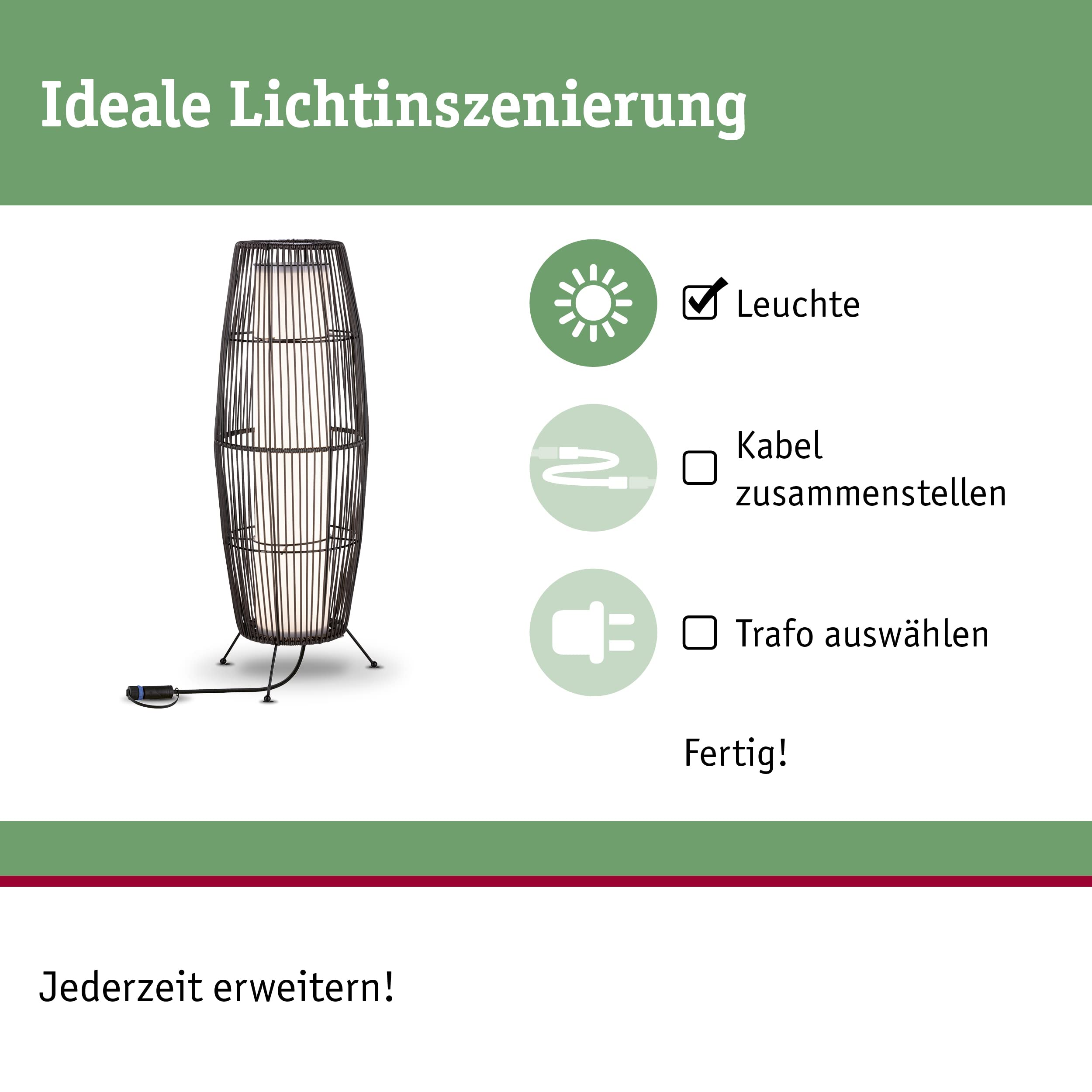 Paulmann Plug & Shine Classic Light Basket Außenleuchte 3000K