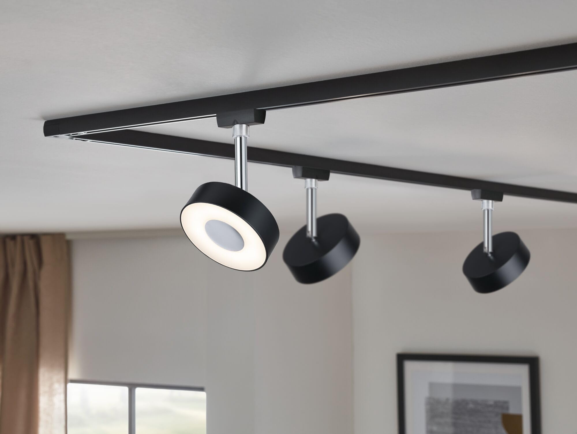 Paulmann URail 96915 Circle Schienenspot Schwarz matt dimmbar