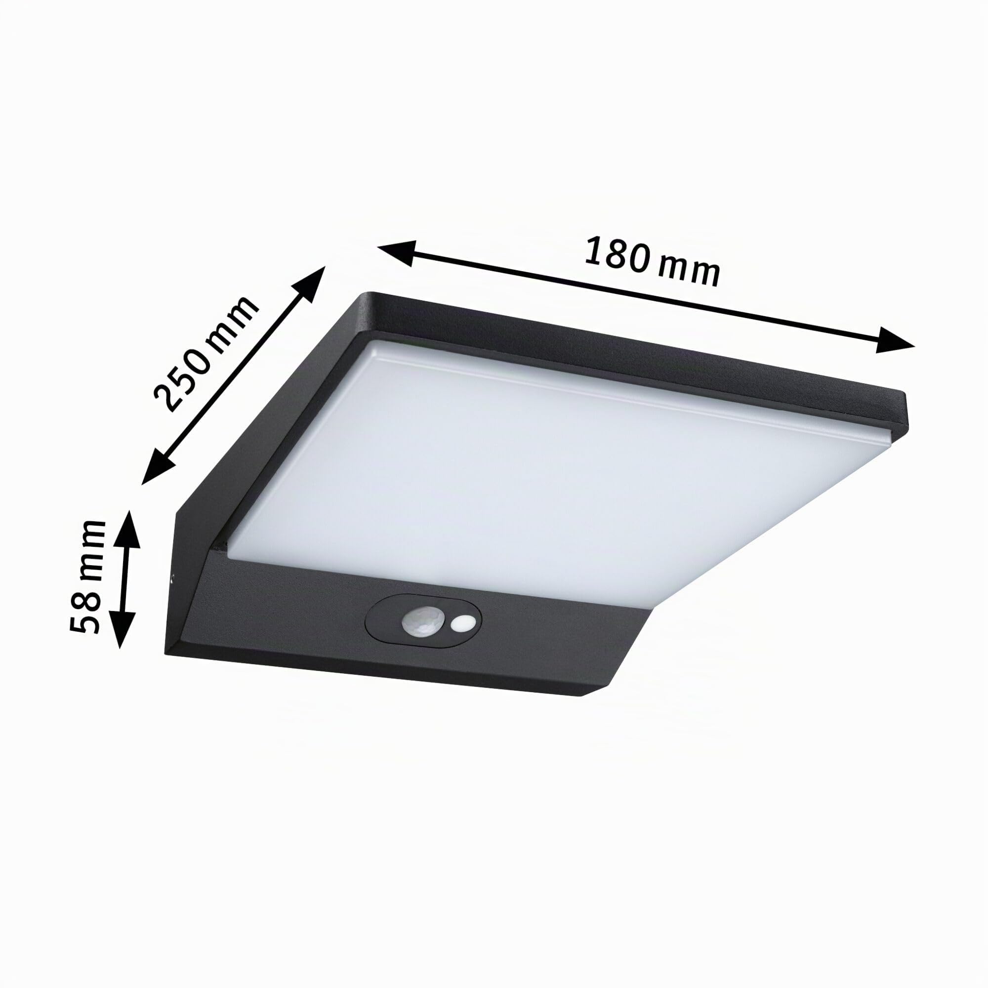 Paulmann 94334 Solar Außenwandleuchte Dunkelgrau 5W 3000K