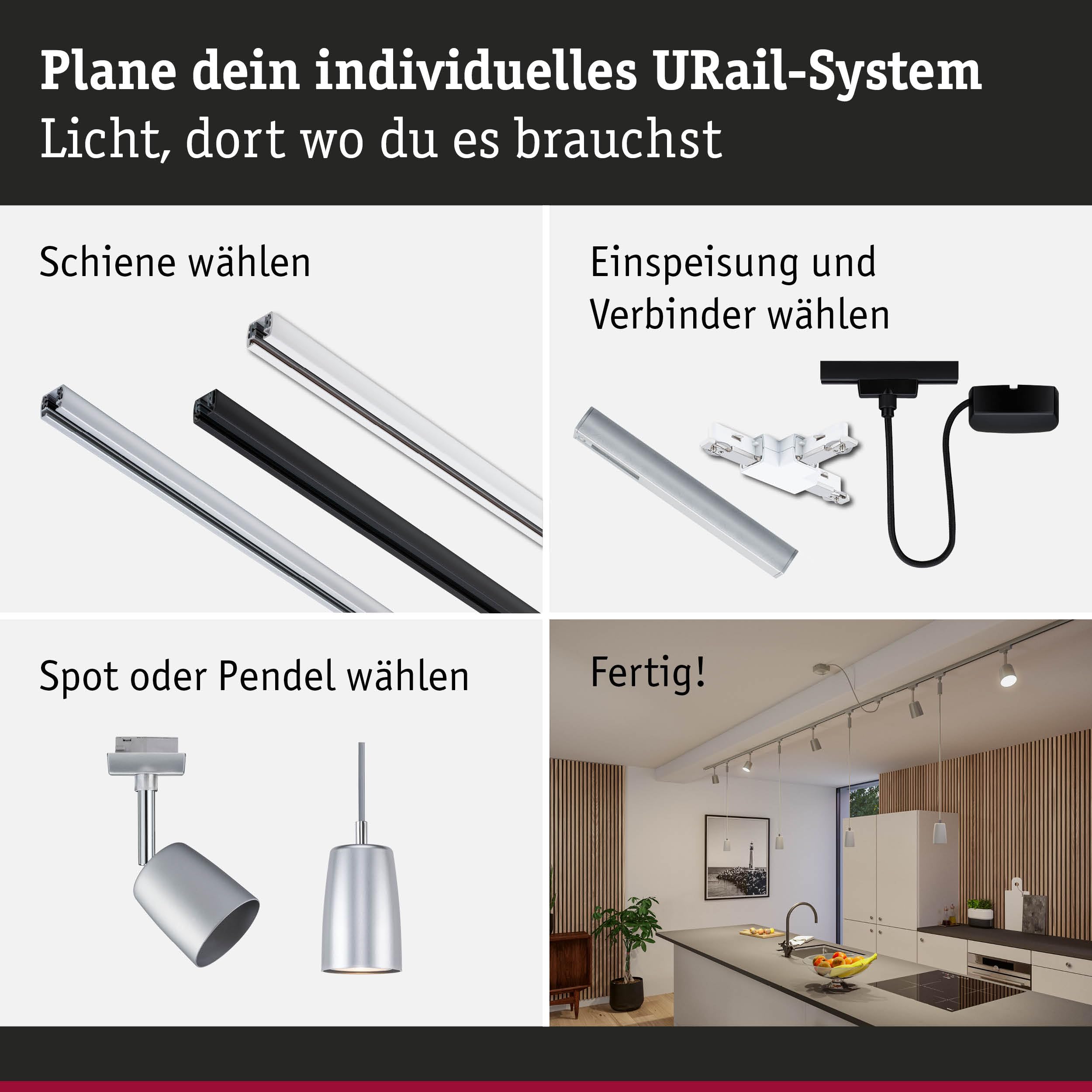 Paulmann URail Kabeleinspeisung Zigbee 1m 100W