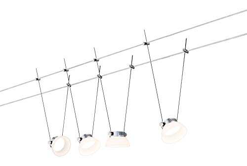 Paulmann RoundMac 50016 Seilleuchte Basisset Chrom matt 4x4W