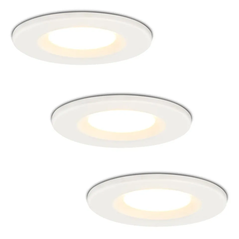 Hoftronic Venezia LED Einbaustrahler weiß 3er Set IP65
